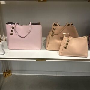 New NWT Balmain full set Elegant Pink or Tan Women's Tote Bag Set